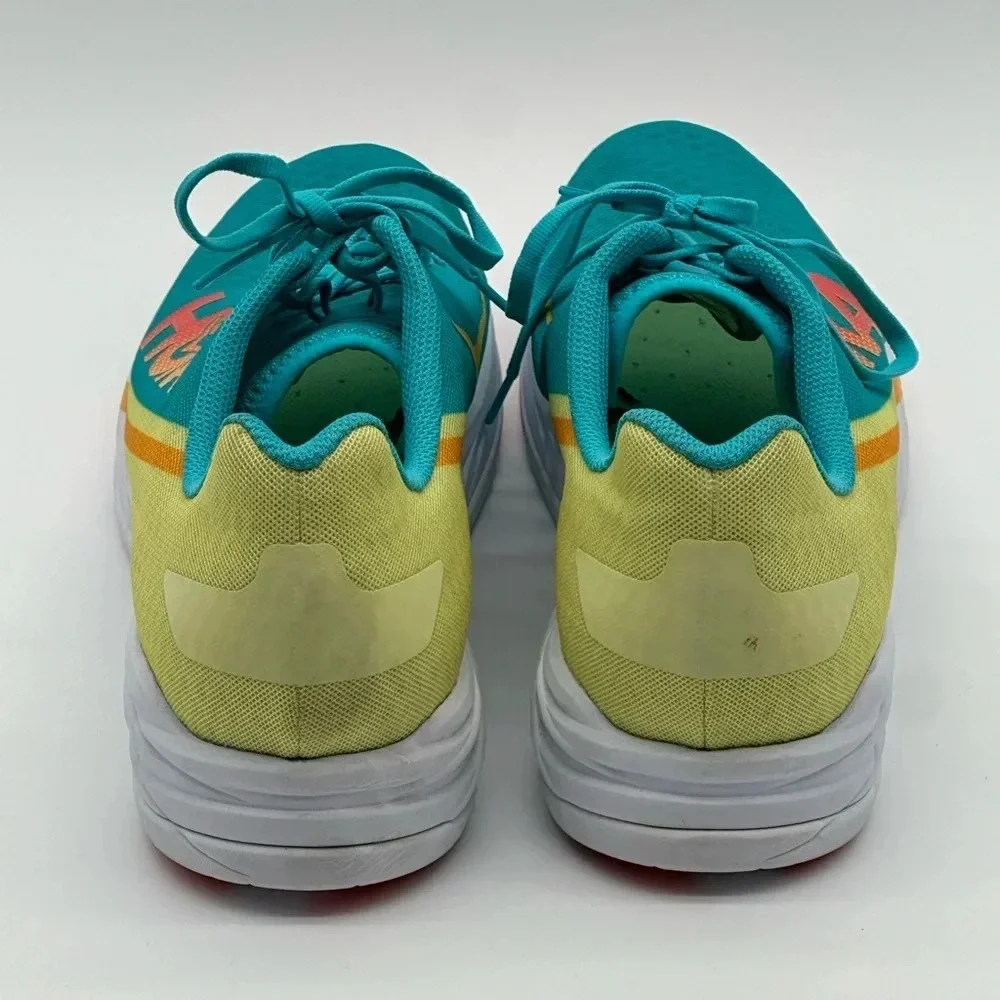 Hoka One One Rocket X Blue Green White‎ Racing Running Shoes Men's Size 14